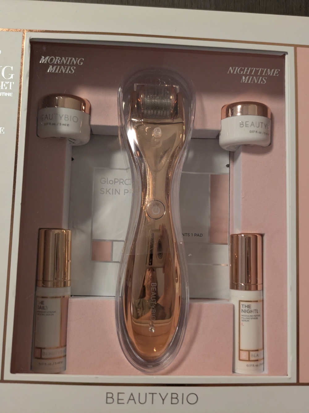 BEAUTYBIO Rose Gold Micro-Needling Set with AM PM Skin Minis